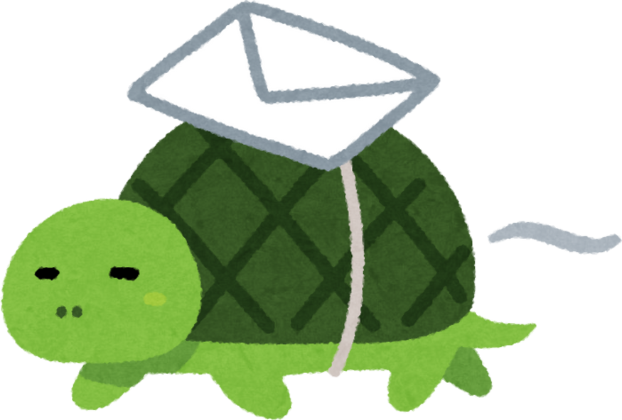 Illustration of a Turtle Delivering Mail